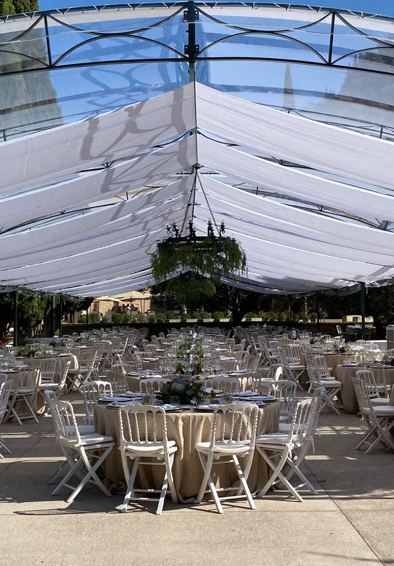 Carpas para bodas y eventos telas bajo techo transparente